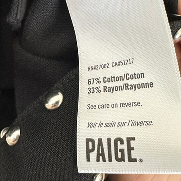 Paige Limited Edition 86/100 Black Cropped Studded Butterfly Jacket Size S - Picture 5 of 5